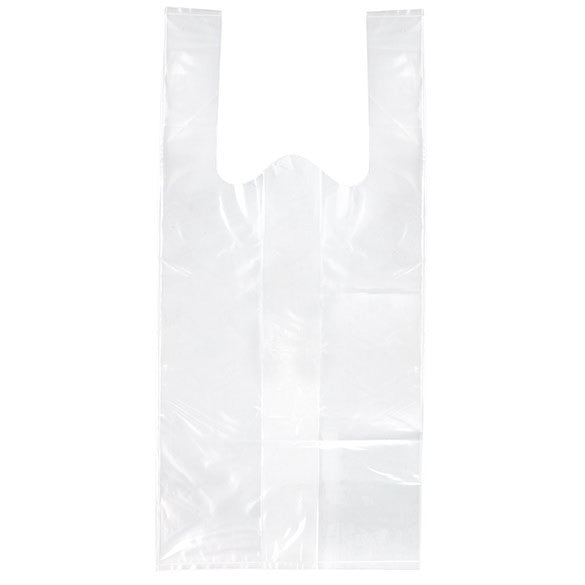 Sac cabas plastique transparent 32,1x25,4x68,6cm (100 pièces) [CHB6]