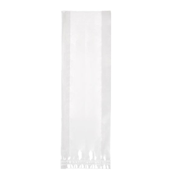 Plastiek Zakken 9,5x3,2x30,5cm met zijvouw (100 stuks) [GB2]