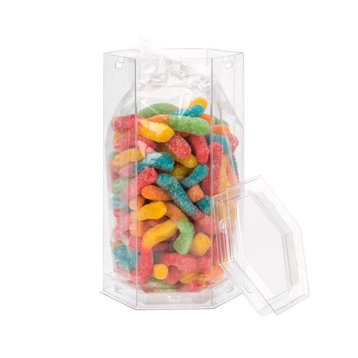 Plastiek Koker Zeshoek 8,9x7,9x15,2cm (25 stuks) [CTH36]