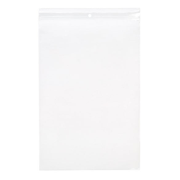 Gripzakken met Ophanggat 20,5x30,5cm Kristalhelder PP 50 Micron (100 stuks) [ZR812]