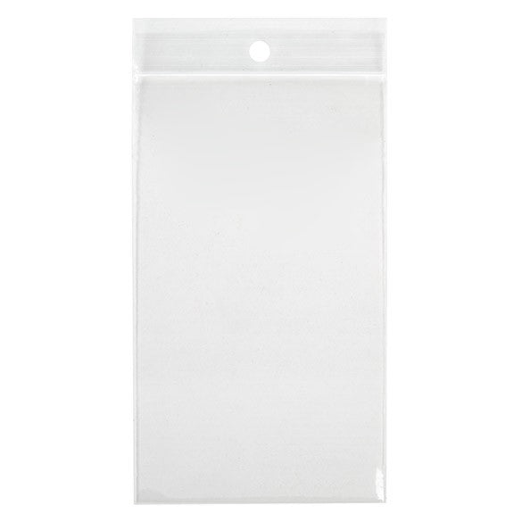 Gripzakken met Ophanggat 7,5x12,5cm Kristalhelder PP 75 Micron (100 stuks) [Z3R35]