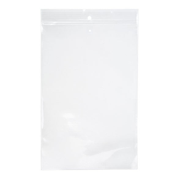 Gripzakken met Ophanggat en Luchtgat 15x23cm Kristalhelder PP 75 Micron (100 stuks) [Z3R69V]