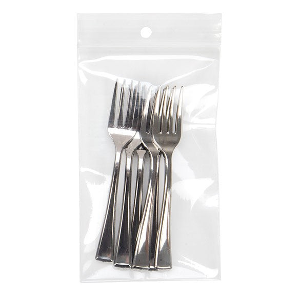 Gripzakken met Ophanggat 7,5x12,5cm Kristalhelder PP 100 Micron (100 stuks) [Z4R35]