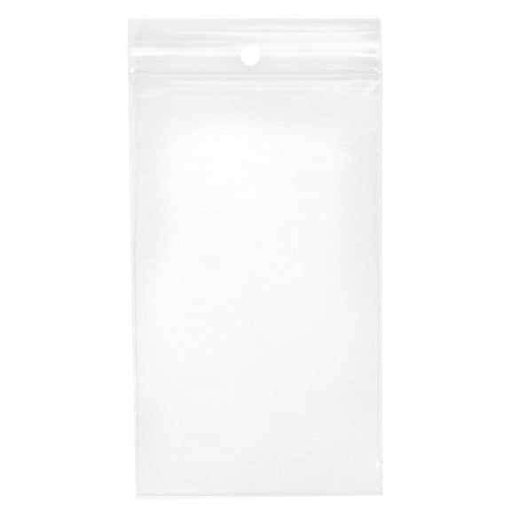 Gripzakken met Ophanggat 7,5x12,5cm Kristalhelder PP 100 Micron (100 stuks) [Z4R35]