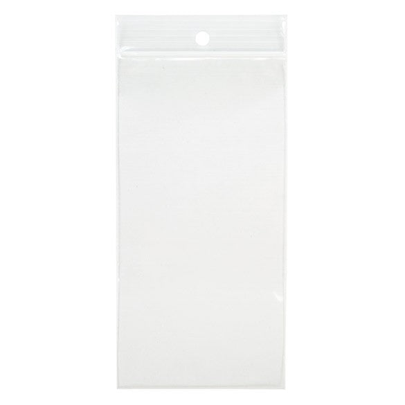 Gripzakken met Ophanggat 7,5x15cm Kristalhelder PP 100 Micron (100 stuks) [Z4R36]