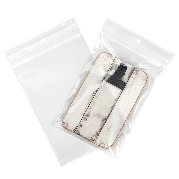 Gripzakken met Ophanggat 10x15cm Kristalhelder PP 100 Micron (100 stuks) [Z4R46]