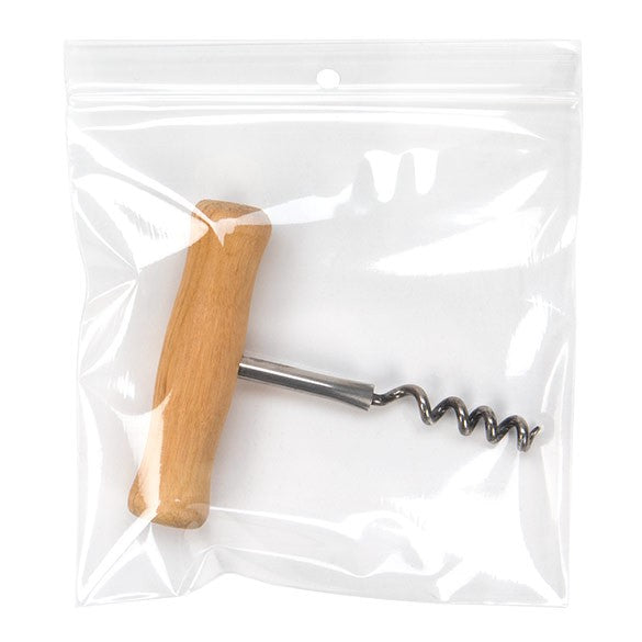 Sachet zip à transparence cristalline 100 microns avec trou pour suspension 12,7x12,7cm (100 pièces) [Z4R55]