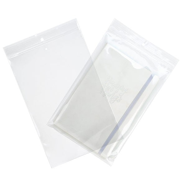 Gripzakken met Ophanggat en Luchtgat 15x23cm Kristalhelder PP 100 Micron (100 stuks) [Z4R69V]