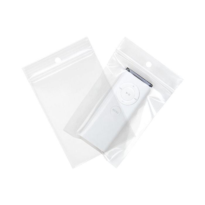 Gripzakken met Ophanggat 7x9,5cm Kristalhelder PP 50 Micron (100 stuks) [ZR23XL]