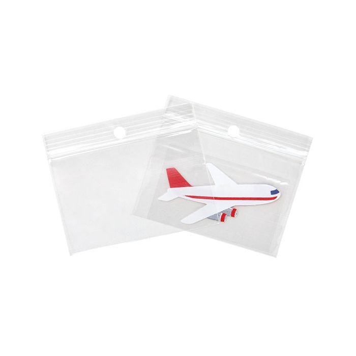 Sachet zip à transparence cristalline avec trou de suspension 7,6x5,1cm (100 pièces) [ZR32]