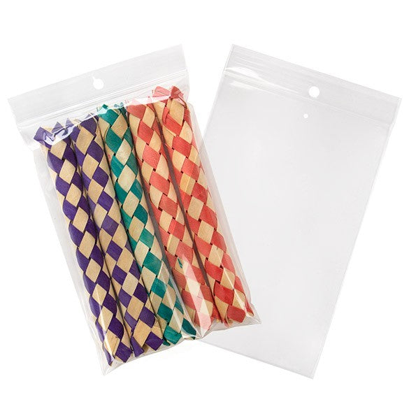 Sachet zip à transparence cristalline avec trou de suspension européen + trou d'aération10x15 cm (100 pièces) [ZR46V]
