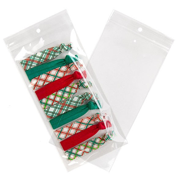 Sachet zip à transparence cristalline avec trou de suspension + trou d'aération 10,2x20,3cm (100 pièces) [ZR48V]