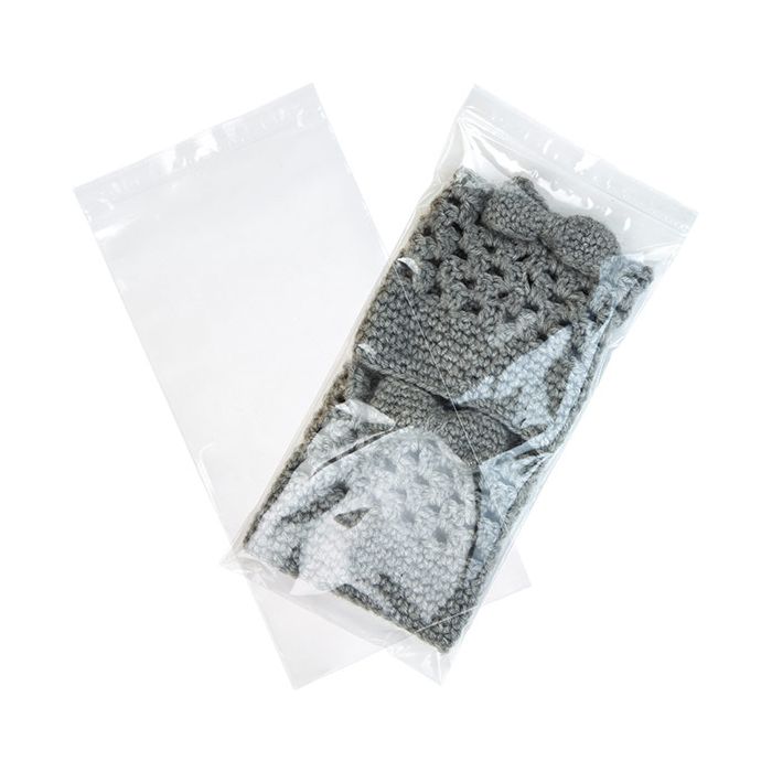 Grip Seal Bags with Hang hole 15x30.5cm Crystal Clear PP 50 micron
