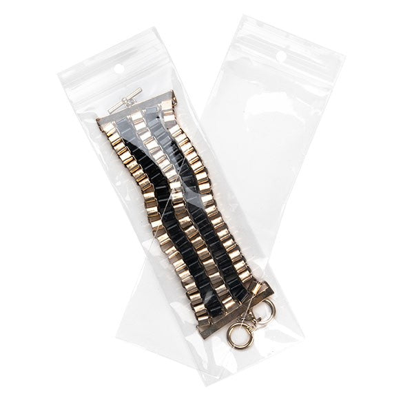 Sachet zip à transparence cristalline avec trou de suspension 6,4x17,8cm (100 pièces) [ZR2H7]
