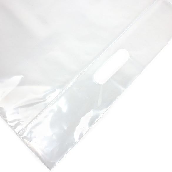 Draagtassen transparant 33,6x33,6 + 6,4cm 75 micron met gripsluiting (100 stuks) [ZH13CL5]