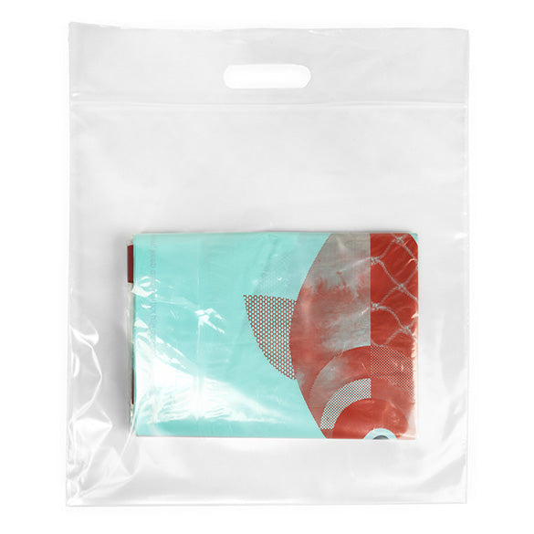 Draagtassen transparant 33,6x33,6 + 6,4cm 75 micron met gripsluiting (100 stuks) [ZH13CL5]