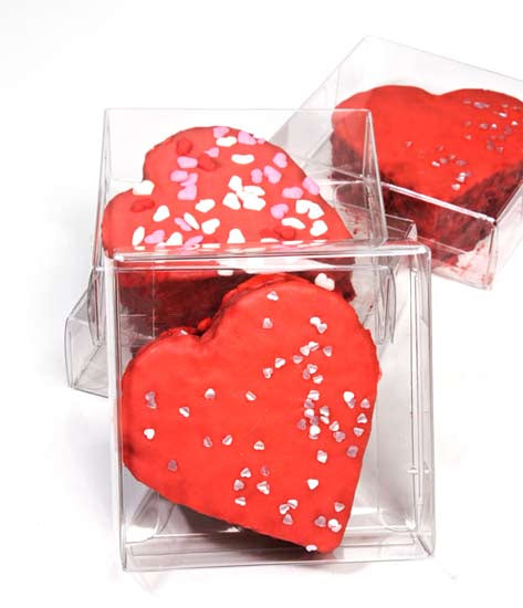 Boites cadeau plastique à transparence cristalline 8.3x2.9x8.3cm (25 Pièces) [FB86]