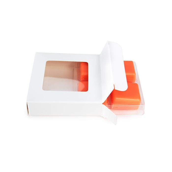 White Kraft Artisan Candy Box Set, Square Insert 7x2.1x6.8 cm (25 pieces) [CNDY276W]