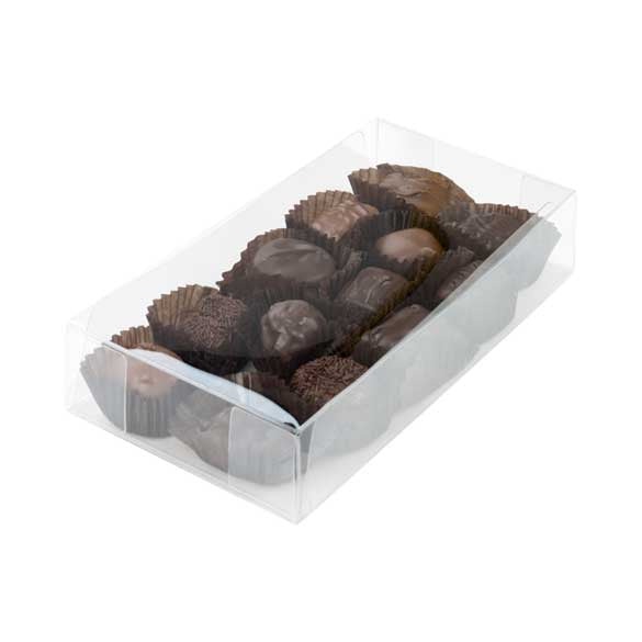 Boite pour truffes en chocolat avec plateau d'insertion 10.8 x 4.1 x 21.6cm (100 pièces) [CNDY193]