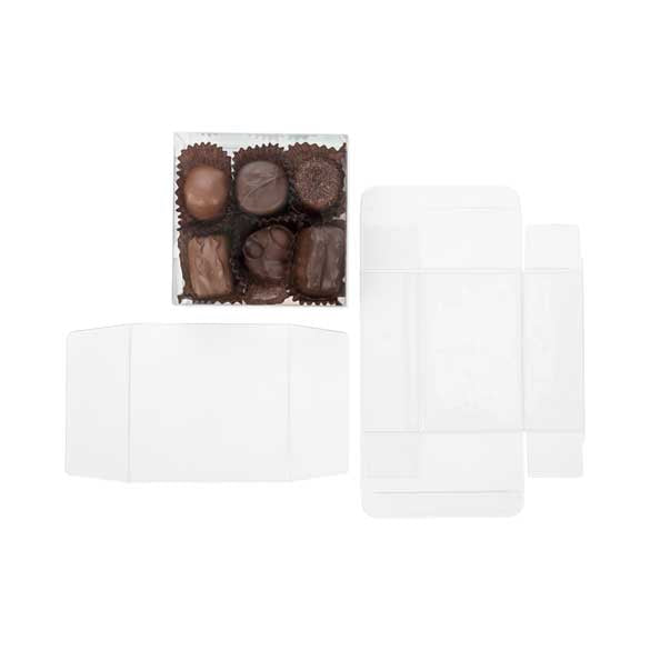 Boite pour truffes en chocolat avec plateau d'insertion 10.8 x 4.1 x 10.8cm (100 pièces) [CNDY194]