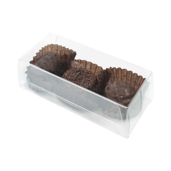 Plastic Gift Boxes for "chocolate" Truffels 5.4x3.5x10.8cm with Insert (100 pieces) [CNDY195]