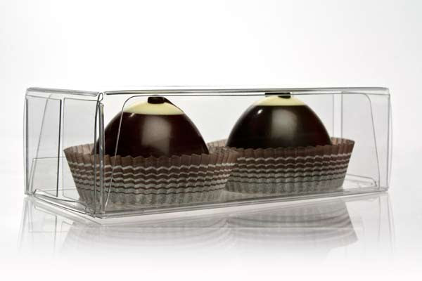 Plastic Gift Boxes for "chocolate" Truffels 5.4x3.5x10.8cm with Insert (100 pieces) [CNDY195]
