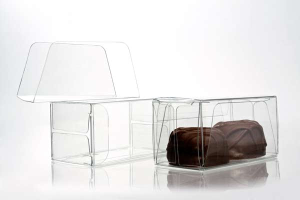 Plastic Gift Boxes for Chocolates 3.5x3.7x7cm with Insert (100 pieces) [CNDY226]