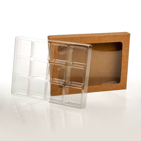 Boites kraft avec insert pour confiseries artisanales 8,9x2.1x13,8cm (25 Pièces) [CNDY271]