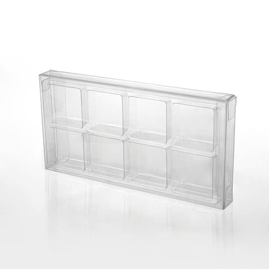 Kristalheldere Doos voor Handgemaakt Snoep Set voor 8 stuks 7x1.4x13.8cm (25 Stuks) [CNDY272]