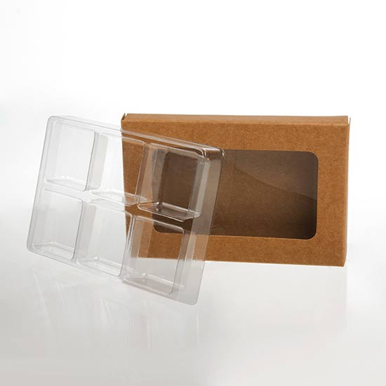 Kraft Doos voor Handgemaakt Snoep Sets voor 6 stuks 7x1,4x10,5cm (25 Stuks) [CNDY275]