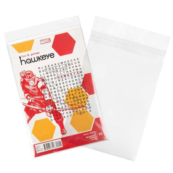 Sachet plastique refermable transparent avec rabat sécurisé pour comic 22x28 + 4cm [COMIC6PC]