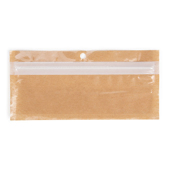 Sacs Zip écologiques Kraft 14x4.4cm (100 pièces) [HZBBE8KC]