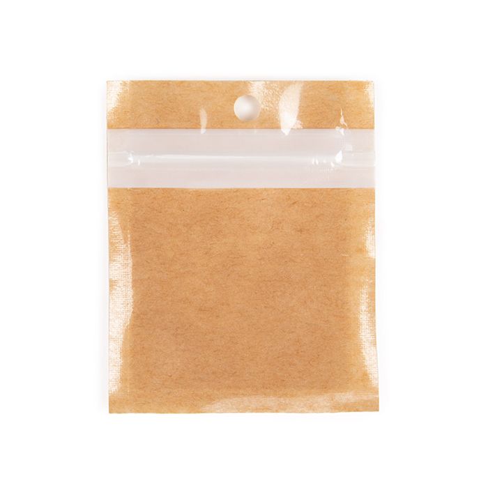 Sacs Zip écologiques Kraft 5.1x5.1cm (100 pièces) [HZBBE9KC]