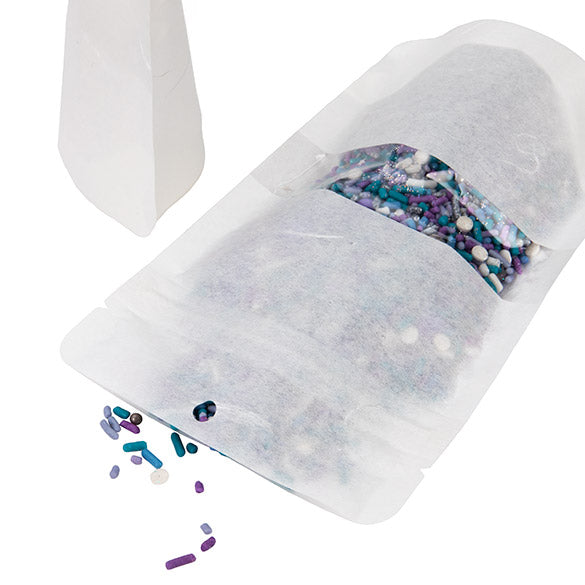 Mileuvriendelijk Stazakken Rijstpapier Wit Met Rechthoek Venster Met Ophanggat 10,2x6x15,2 cm (100 Stuks) [ZBGRC2W]