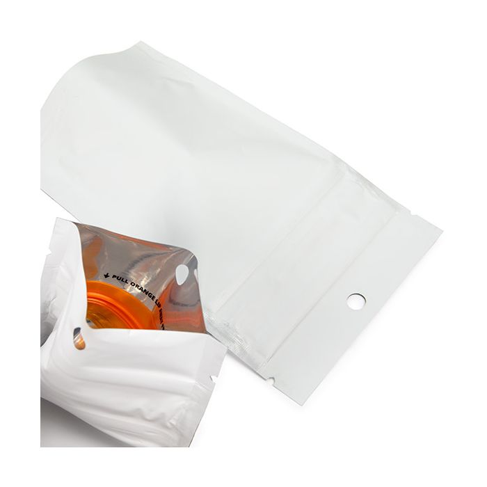 Doypack avec Sécurité Enfant Blanc 7,9x5,1x13 cm (100 pièces) [CRP1MW]