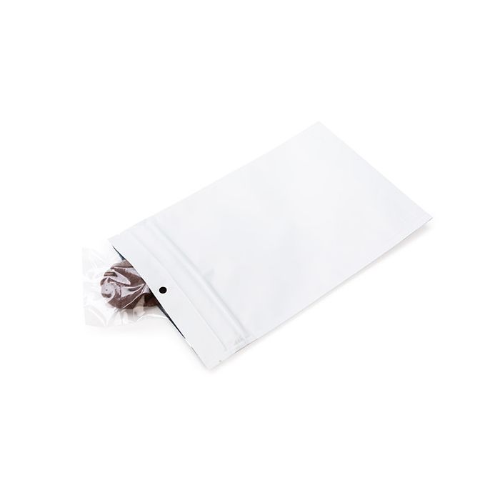 Sachets à poches résistant aux enfants, blanc mat, 14,9 x 6,4 x 23,2 cm (100 pièces) [CRP7MW]