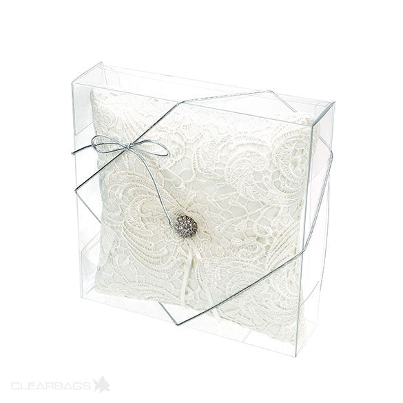 Boites cadeau plastique à transparence cristalline 19.5x5.1x19.1cm (25 pièces) [FPB258]