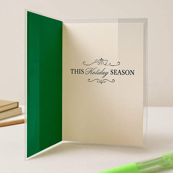 Couverture pliable à transparence cristalline pour carte 15.9 x 21cm (100 pièces) [CJ46]