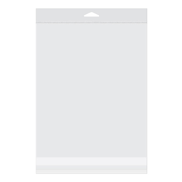 Sachet à trou de suspension refermable à transparence cristalline 21.4x26cm (100 pièces) [HB108]