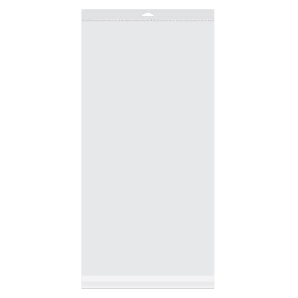 Sachet à trou de suspension refermable à transparence cristalline 33x63.5cm (100 pièces) [HB1325E]