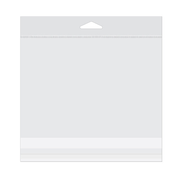 Sachet à trou de suspension refermable à transparence cristalline 18.9x13.3cm (100 pièces) [HB5]