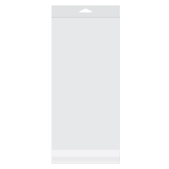 Headerbags 15,7x30,6cm hersluitbaar en Kristalhelder (100 stuks) [HB612S]