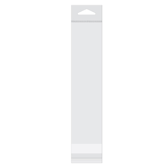 Sachet refermable à trou de suspension euro et transparence cristalline avec ouverture en haut 5.1x20.3cm (500 pièces) [J4T]
