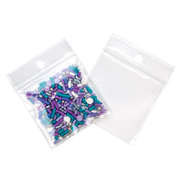 Gripzakken met Ophanggat 5x5cm Kristalhelder PP 75 Micron (100 stuks) [Z3R22]