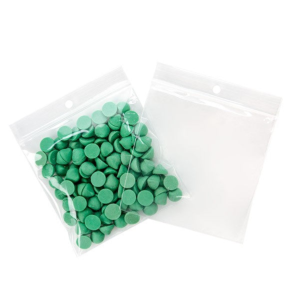 Sachet zip à transparence cristalline 75 microns avec trou pour suspension 10,2x10,2cm (100 pièces) [Z3R44]