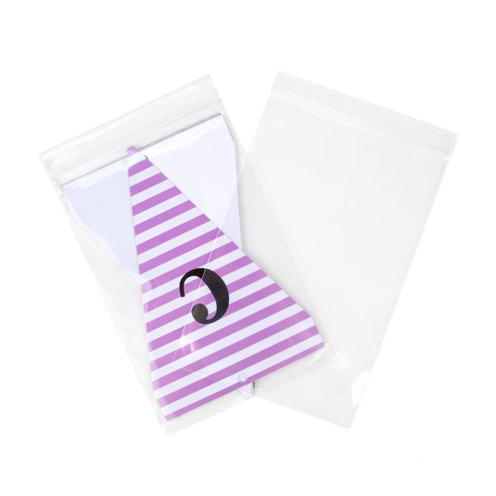 Sachet zip à transparence cristalline 100 microns 15,2x22,9cm (100 pièces) [Z4C69]