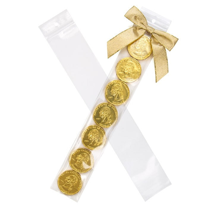 Sachet zip à transparence cristalline avec trou de suspension européen + trou d'aération 5,1x30,5cm (100 pièces) [ZR212V]