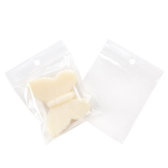 Sachet zip à transparence cristalline avec trou de suspension 7x7,6cm (100 pièces) [ZR23Q3]