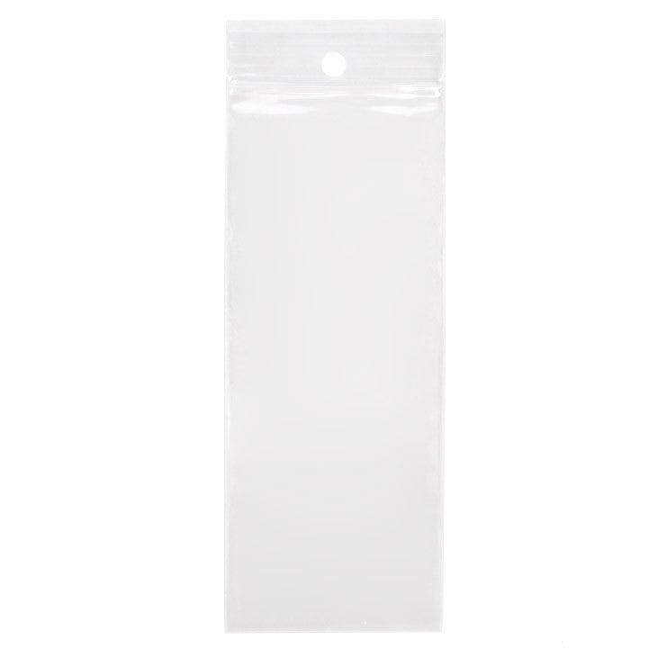Gripzakken met Ophanggat 5x12,5cm Kristalhelder PP 50 Micron (100 stuks) [ZR25]