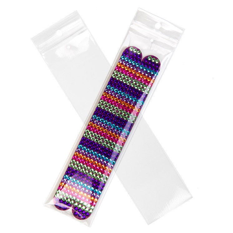 Sachet zip à transparence cristalline avec trou de suspension + trou d'aération 5x20 cm (100 pièces) [ZR28V]